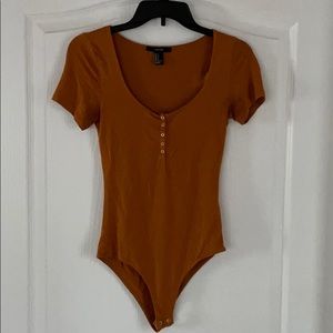 Small Orange short sleeve body suit